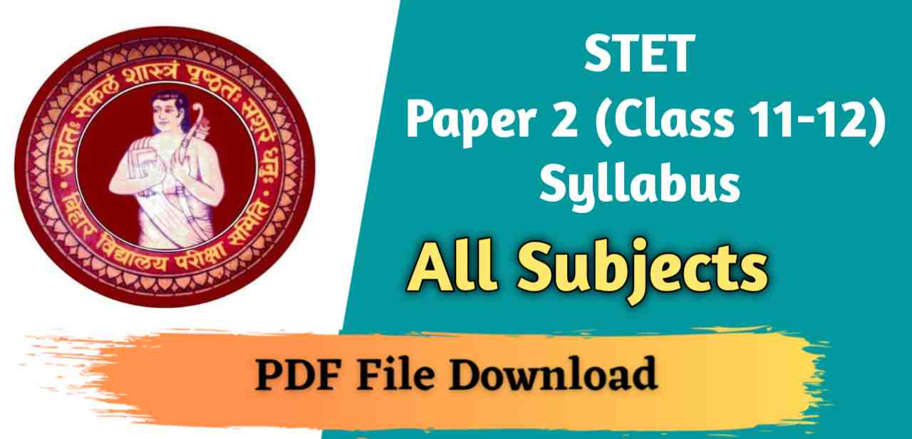 STET Paper-2 Syllabus pdf download